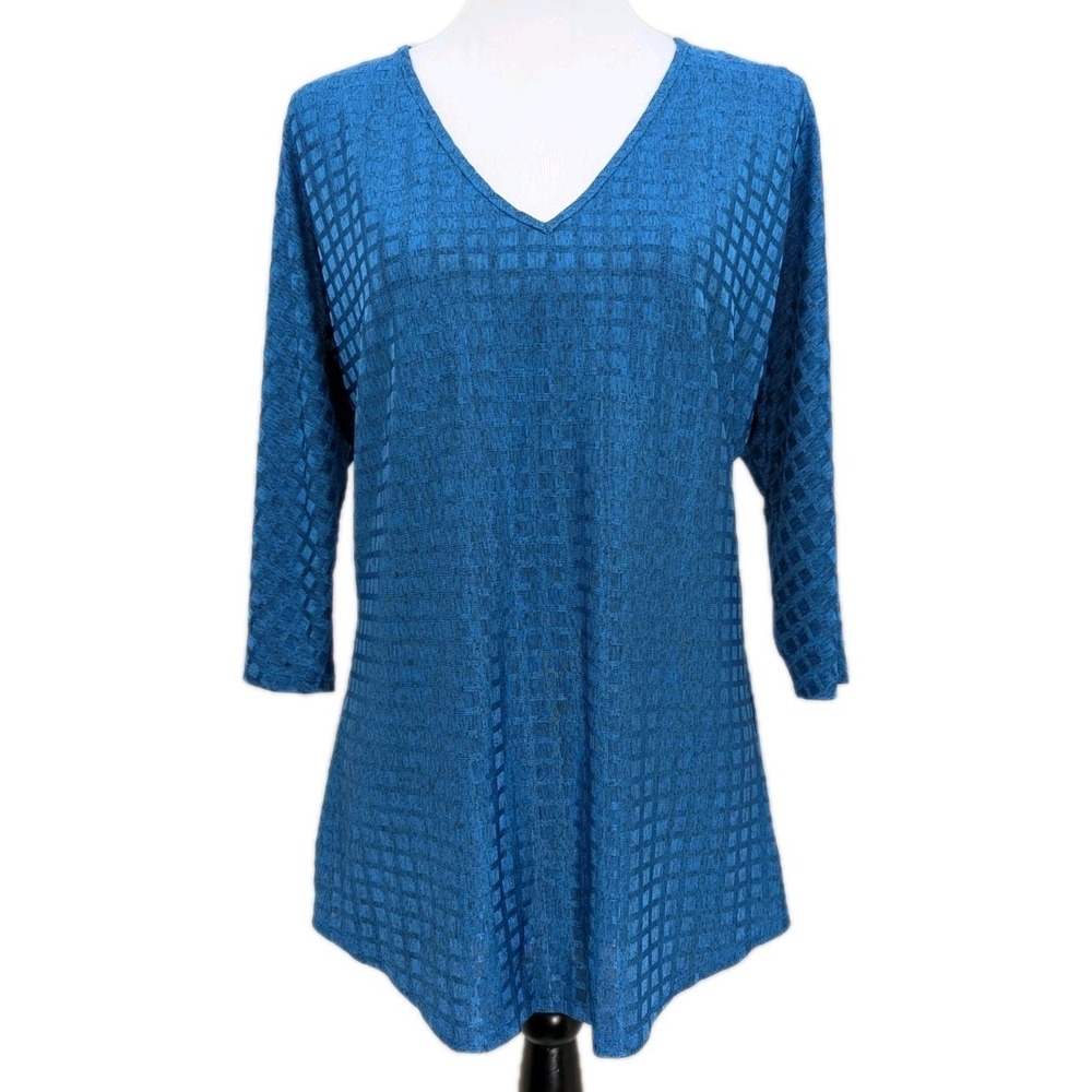 Nygard Blue Shimmer Top Women's Size Small